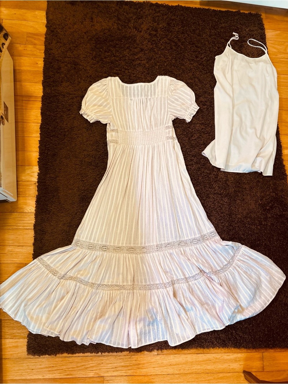 Gorgeous Washed But Not Worn American Eagle   Light Pink Dress with Slip - Picture 7 of 12